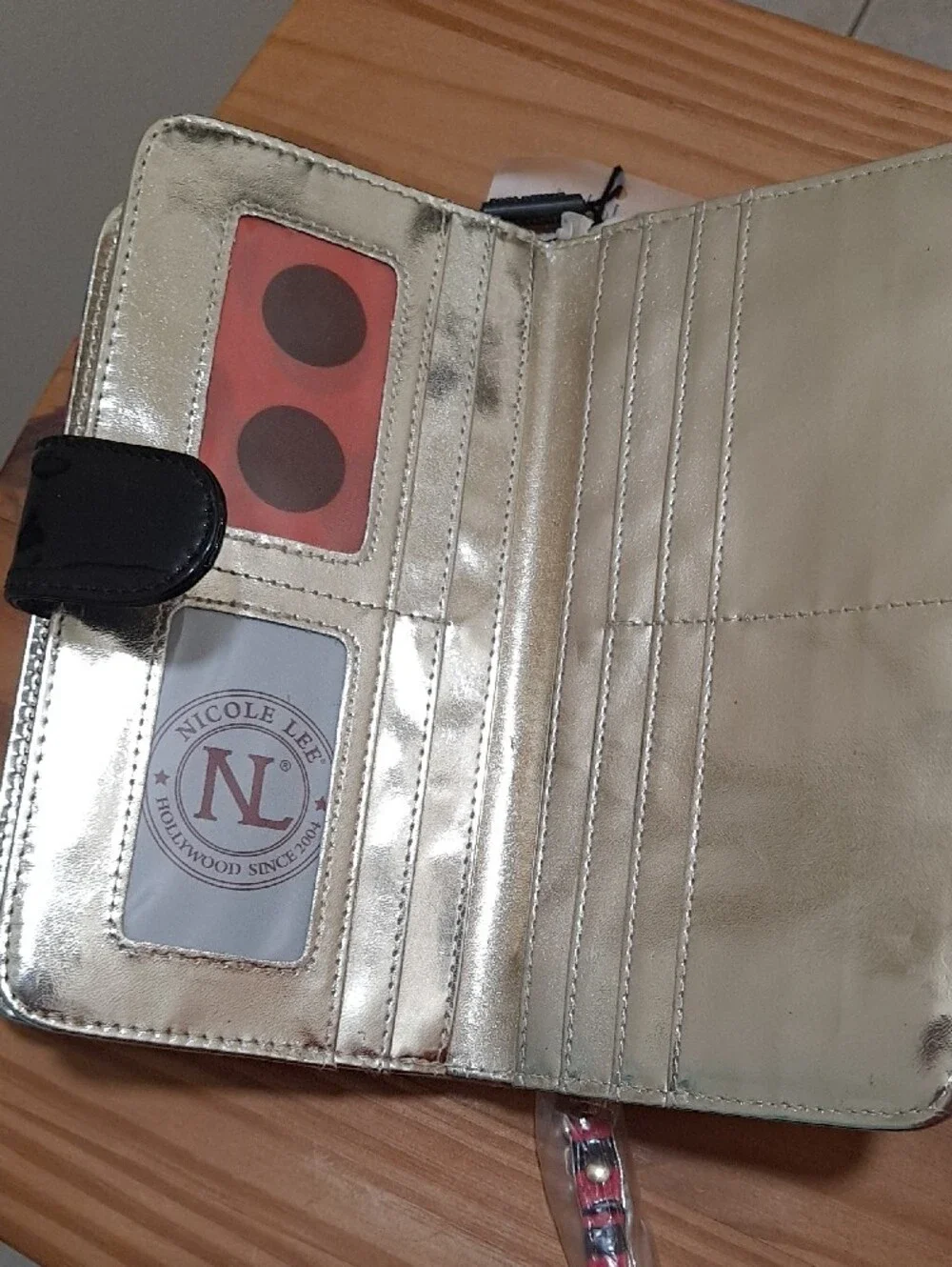 Nicole Lee Multicolor Floral '5' Wristlet Wallet with Gem Studs